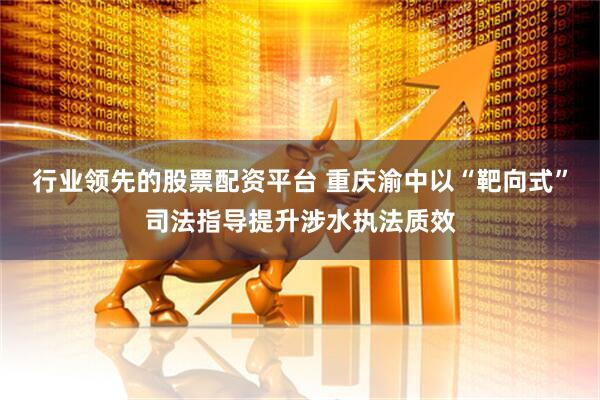 行业领先的股票配资平台 重庆渝中以“靶向式”司法指导提升涉水执法质效